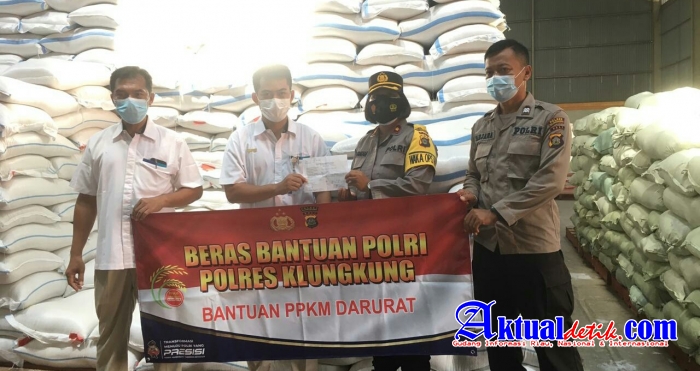 Beras Bantuan Polri Kepada Masyarakat Siap Didistribusikan