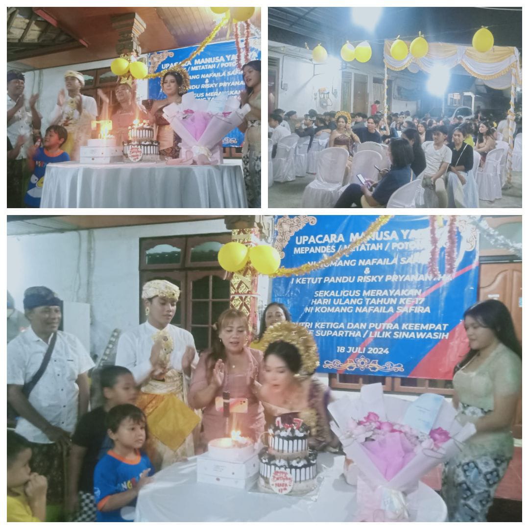 Prosesi Upacara Mepandes atau Metatah, di Gelar Keluarga Besar Pasangan I Gede Suparta & Lilik S