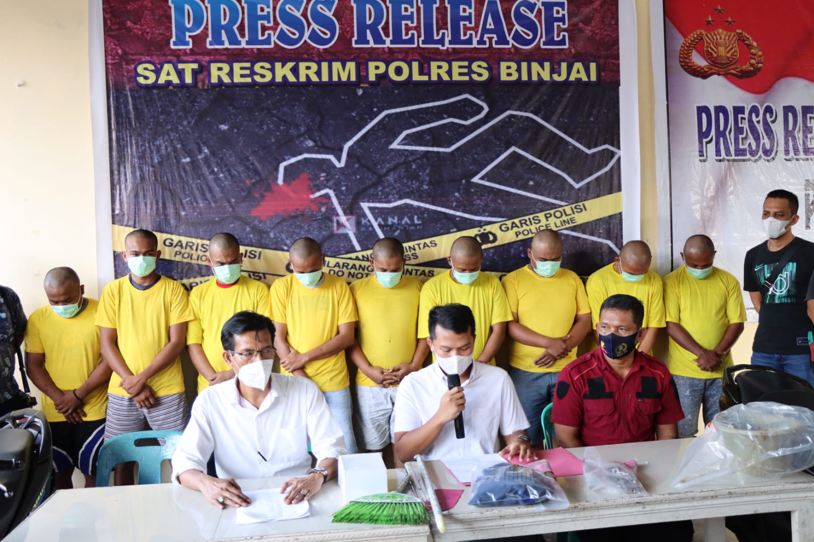 Polres Binjai Ungkap Kasus Pembunuhan Atau Secara Bersama Melakukan Kekerasan Yang Menyebabkan Matin