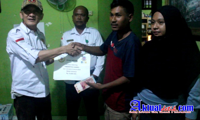 KBO Babel Serahkan Donasi Kemanusiaan Dari YMBBB Sebesar Rp 19 juta Kepada Orang Tua Bayi Resa