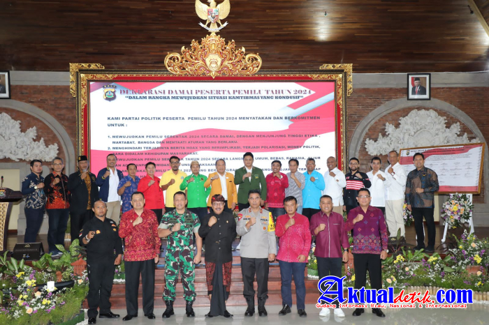 Jelang Pemilu 2024, Polda Bali Gelar Deklarasi Damai Peserta Pemilu