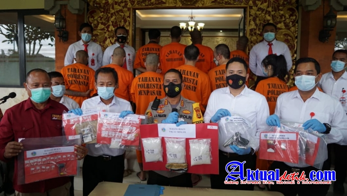 Polres Denpasar Tangkap Bandar Narkoba serta Amankan 1,5 kg Sabu
