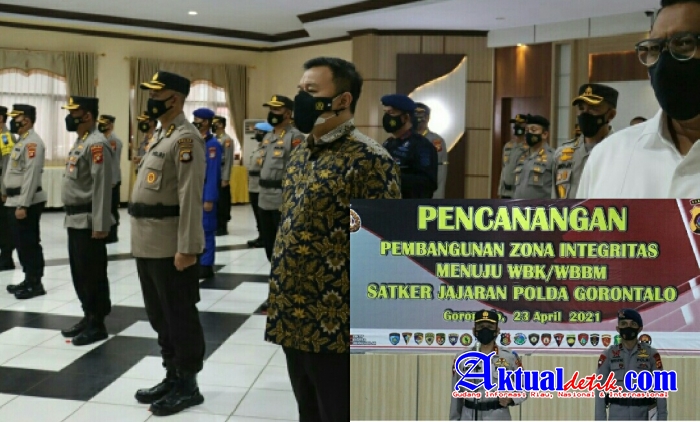 Polda Gorontalo Gelar Pencanangan Pembangunan Zona Integritas Menuju WBK dan WBBM