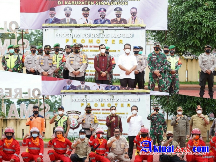 Waspadai Bencana Alam, Polres Simalungun Gelar Apel Aman Nusa II TOBA 2020