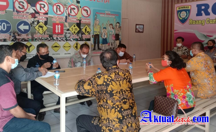 Menghadapi Hari Paskah 2021, Polsek Medan Helvetia Berkoordinasi Dengan Pendeta Dan Pengurus Gereja 