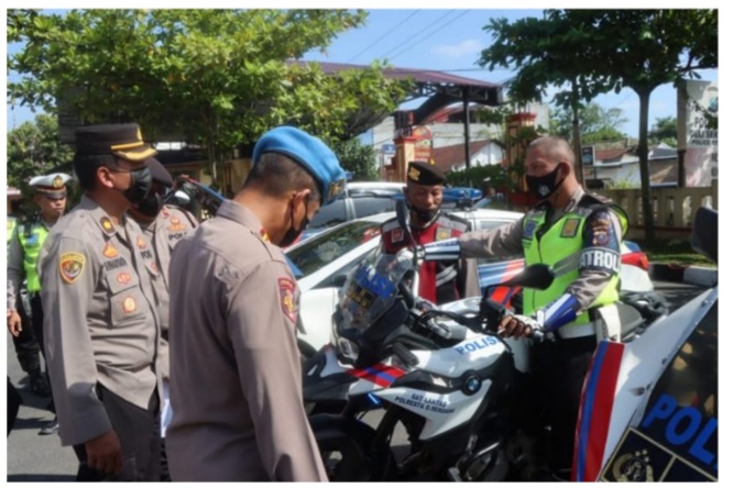 Polresta Deli Serdang Cek Kendaraan Dinas Jelang Pilkades