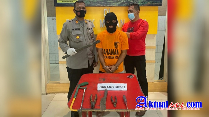 Patroli Polsek Medan Kota Gagalkan Pencurian Kabel Milik Telkom