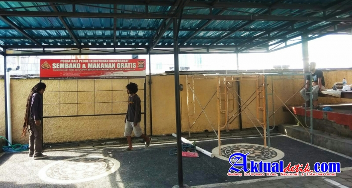 Bantuan Rekanan Pengusaha Kapolsek Kuta Polresta Denpasar Perluas Area Parkir Roda Empat Mapolsek