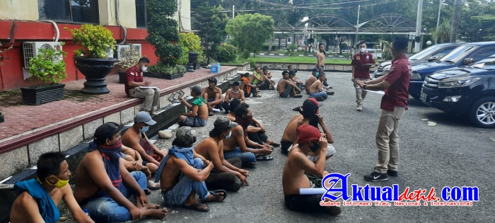 Poldasu dan Polres Amankan Seratusan Preman