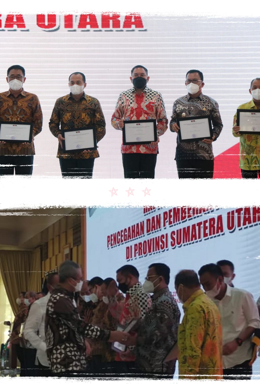 Bupati Toba Terima Penghargaan Dari KPK Sebagai Pemerintah Daerah Dengan Rasio Kenaikan Pajak Tertin