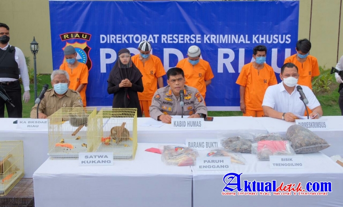 Polda Riau Bongkar Kejahatan Perdagangan Ilegal Hewan Dilindungi
