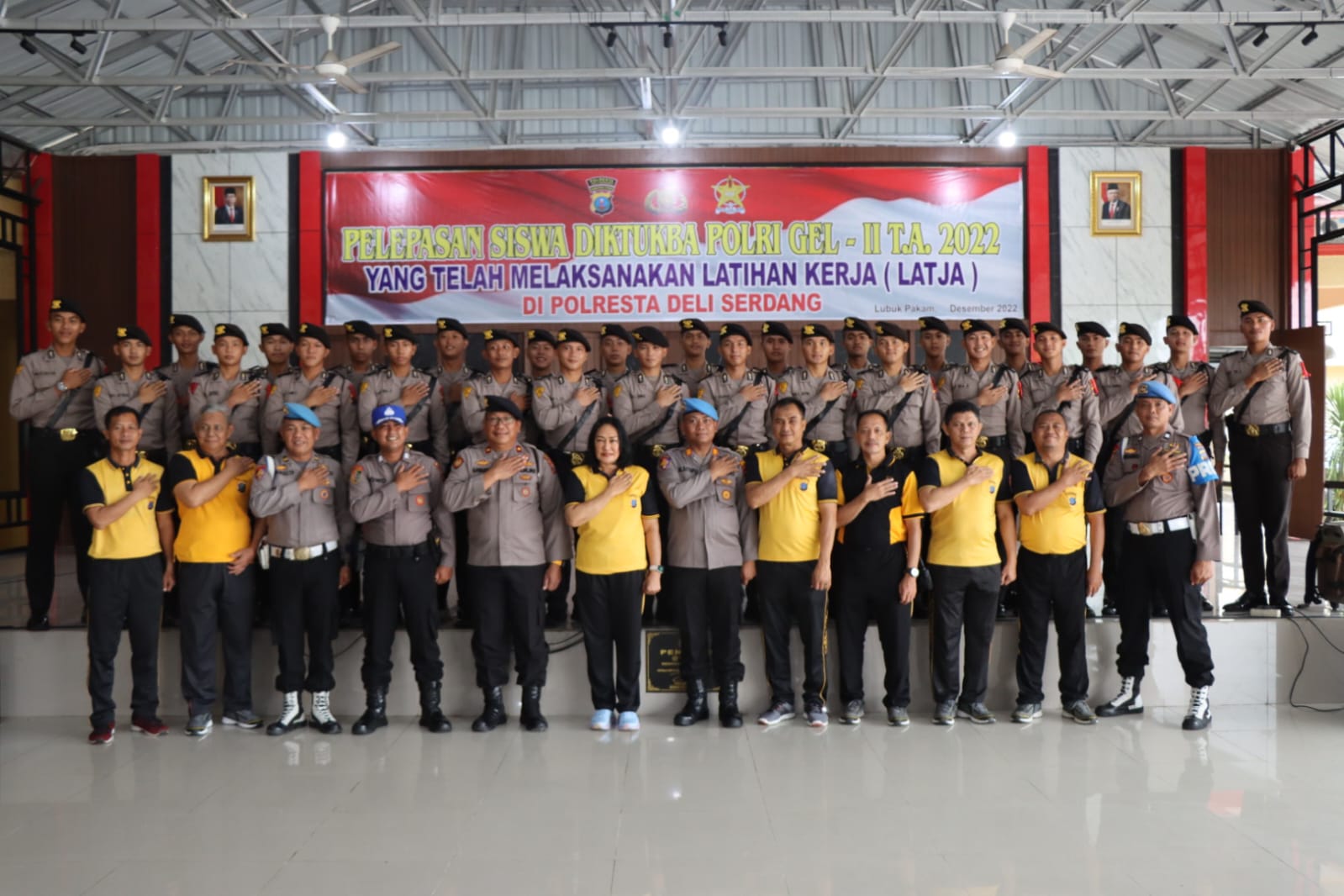 Polresta Deli Serdang Beri Arahan Buat Siswa Latja Diktuk BA Polri Gel II T.A 2022 SPN Hinai Poldasu