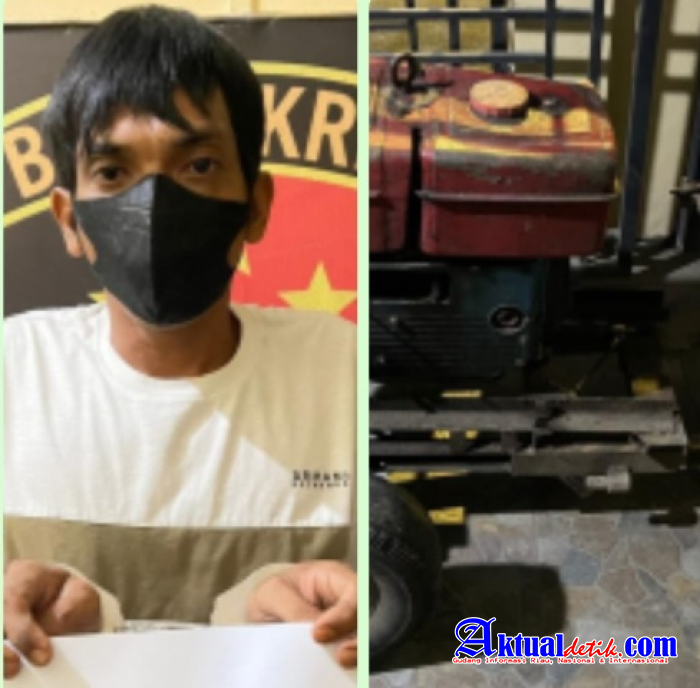 Polres Binjai Tangkap Residivis Kasus Pencurian Mesin Genset