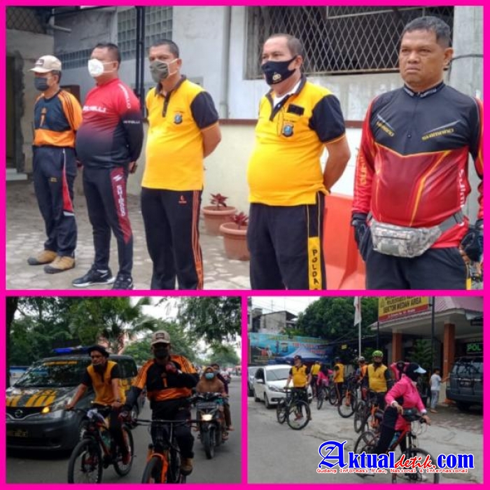 Personil Polsek Medan Area Melaksanakan Gowes