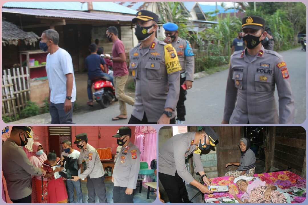 Kapolres Lhokseumawe Antar Program Kue Surga Kepada Penderita Sakit Menahun dan Tuna Netra