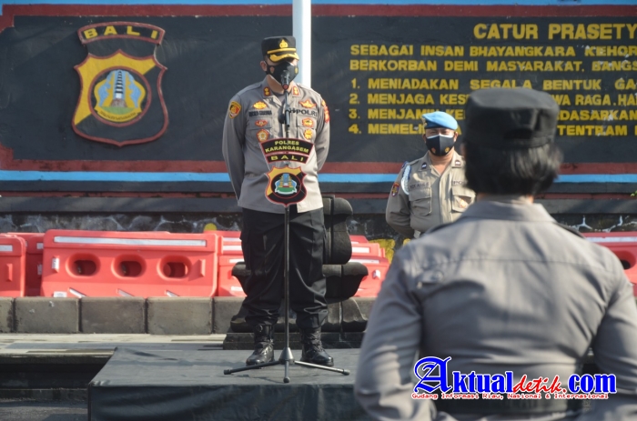 Kapolres Karangasem Pimpin Apel Pembentukan Satgas Covid-19 dari Unsur Satpam