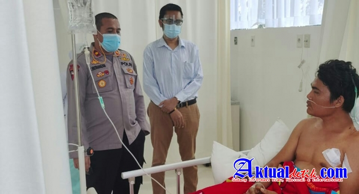 Kapolsek Medan Helvetia Jenguk Korban Perampokan