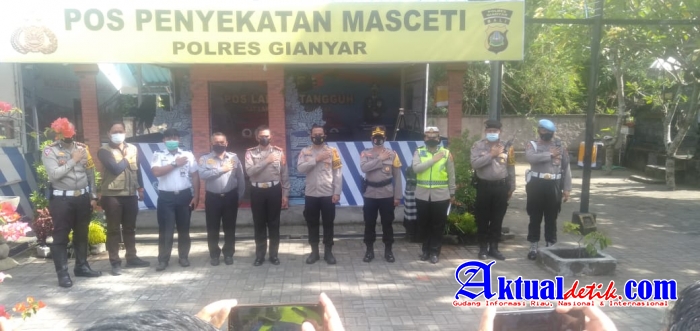 Karo Ops Polda Bali Tinjau Sekat Pos Masceti Polres Gianyar