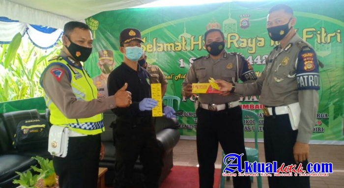 Urkes Polres Gianyar Melaksanakan Sterilisasi Di Pos Pam Simpang Puri Gianyar