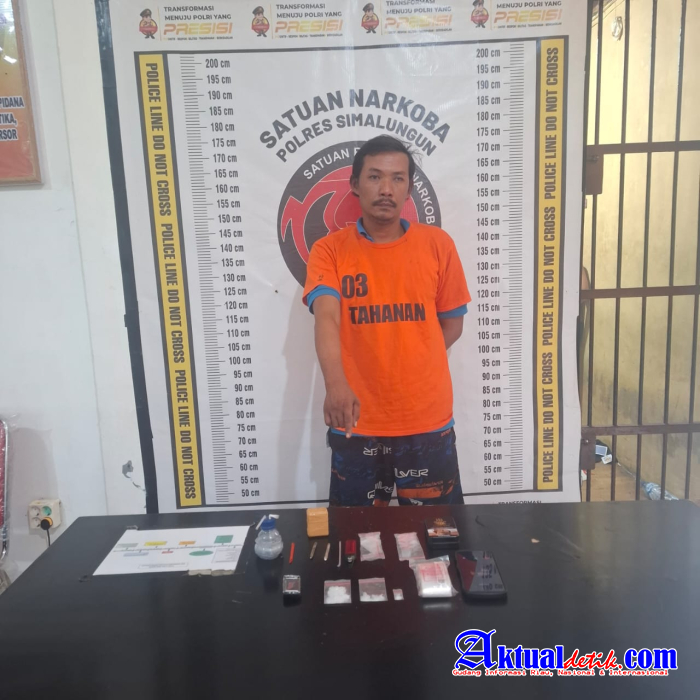 Bawa Sabu Dari Pematang Siantar, Bandar Sabu Asal Binjai "GOL" Di Tangan Sat Narkoba Polres Simalung