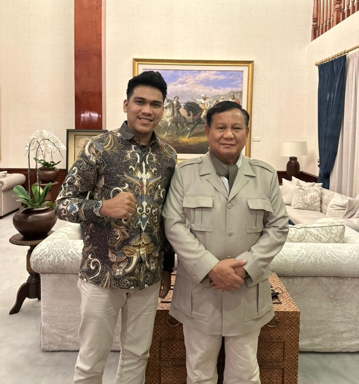Ok ilham SH Putra Daerah Deli Serdang Bertemu Sama Bapak Menteri Pertahanan Prabowo Subianto.