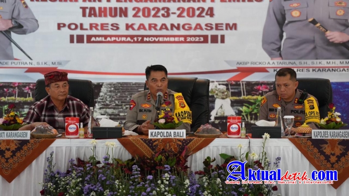 Kapolda Bali dan Forkopimda Karangasem Bahas Kesiapan PAM dan Penyelenggaraan Pemilu 2024