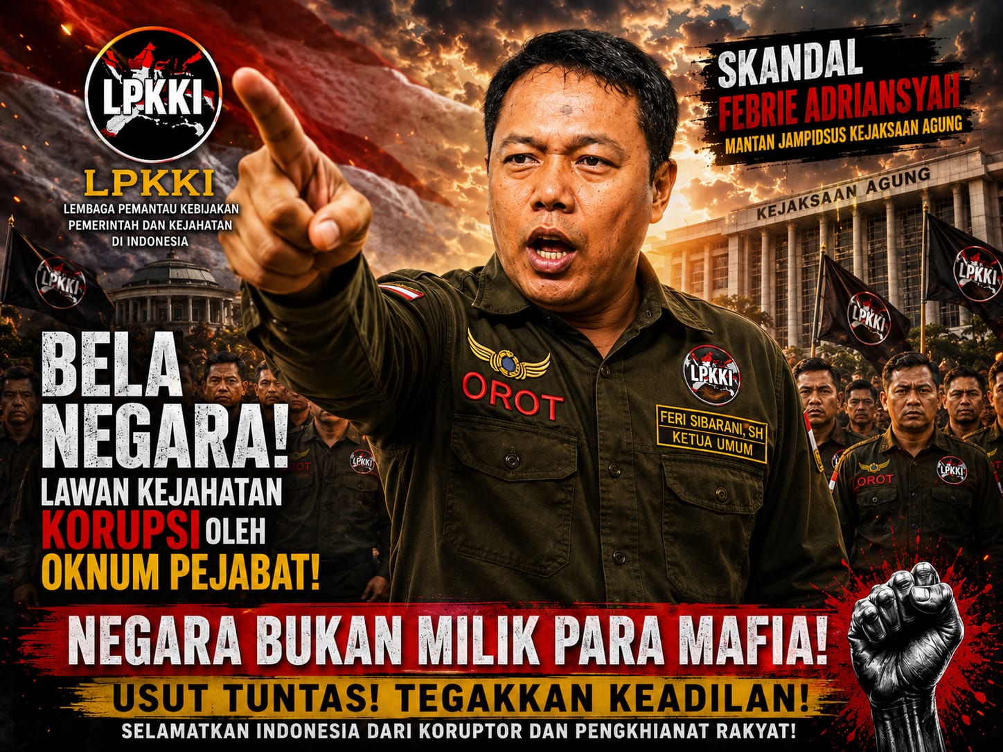 Presiden Prabowo, Menhan Dan Wakil DPR RI Terindikasi Intervensi Kasus Febrie, LPKKI: Hati-Hati Pasa