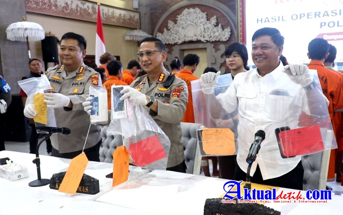 Konferensi Pers Hasil Ops Sikat Agung 2024, Polda Bali dan jajaran Berhasil Ungkap 115 Kasus