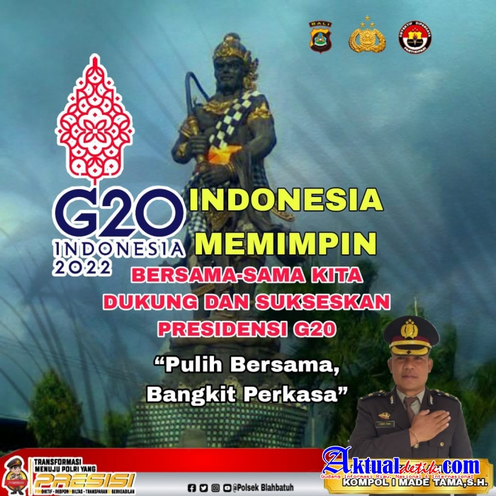 Manfaatkan Media Sosial, Kapolsek Blahbatuh Polres Gianyar Ajak Sukseskan Presidensi G20