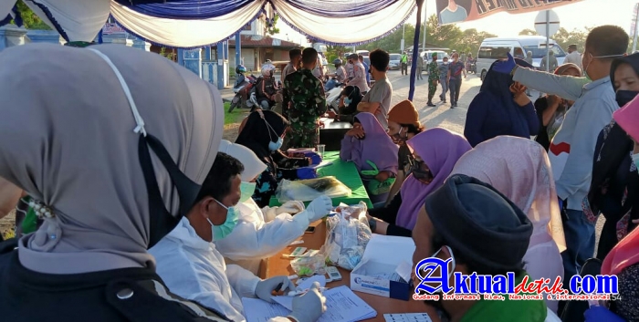 Polres Lhokseumawe Menerapkan Rapid Tes Ditempat Bagi Pelanggar Prokes
