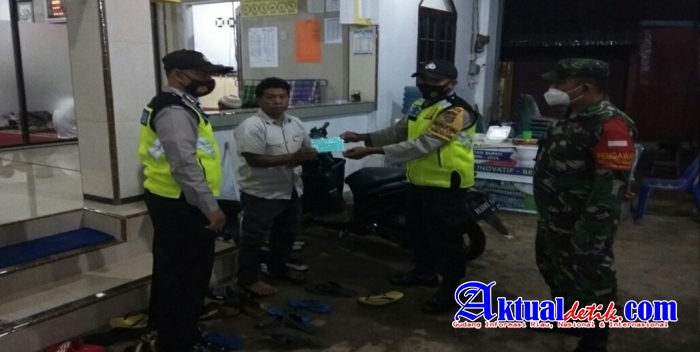 Personil Polsek Dolok Merawan Melaksanakan Patroli Guna Mempersempit Penyebaran Virus Covid 19