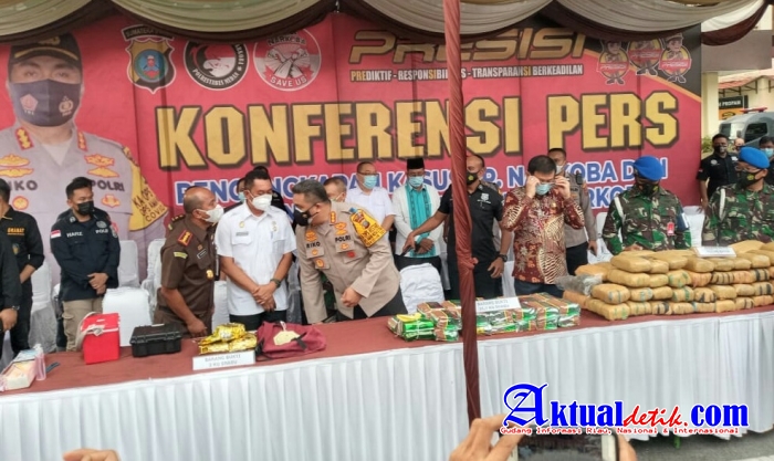 Satuan narkoba Polrestabes Medan Memusnakan Sabu Seberat 26 Kg, Serta Ganja Sebanyak 69 KG
