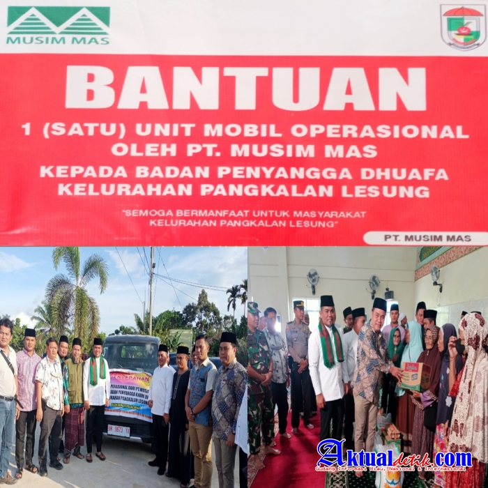 PT Musim Mas Serahkan Bantuan Unit Mobil Kepada Penyangga Kaum Dhuafa Kelurahan Pangkalan Lesung