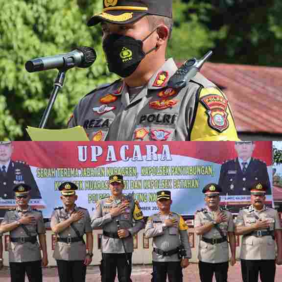 Kapolres Madina AKBP Reza Pimpin Serah Terimah Jabatan Beberapa Personil