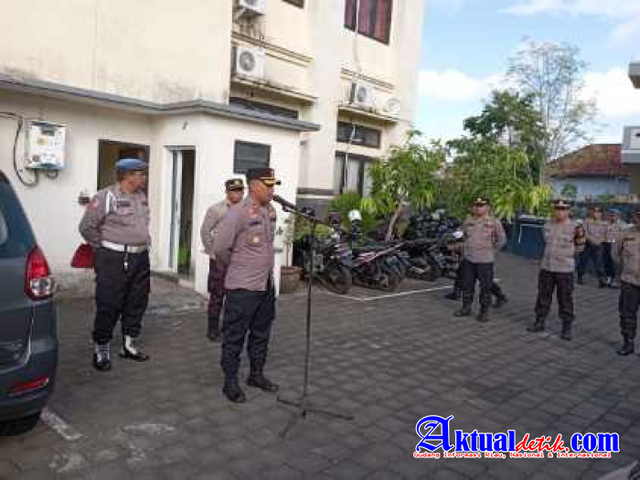 Gelar Konsolidasi Kapolsek Denpasar Barat Apel kan Polisi Banjar