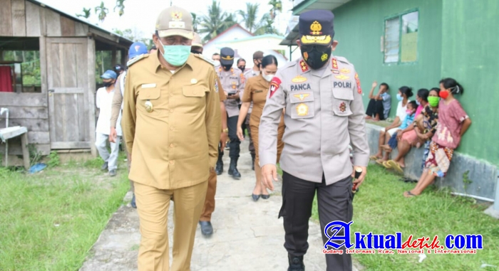 147 Warga Terpapar Covid19, Kapoldasu Turun ke Dusun Huta Gur gur