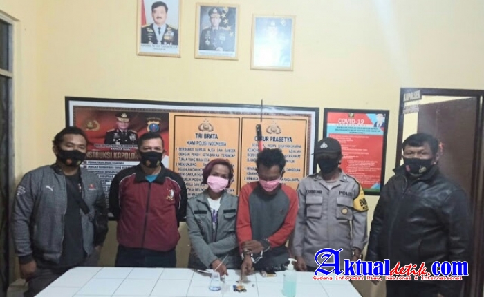 Unit Reskrim Polsek Saribudolok Ringkus Sepasang Kekasih Diduga Lagi Nyabu