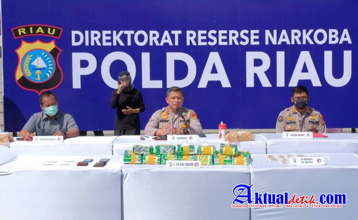 Polda Riau Ringkus Pemasok Narkoba Ke Lubuk Linggau
