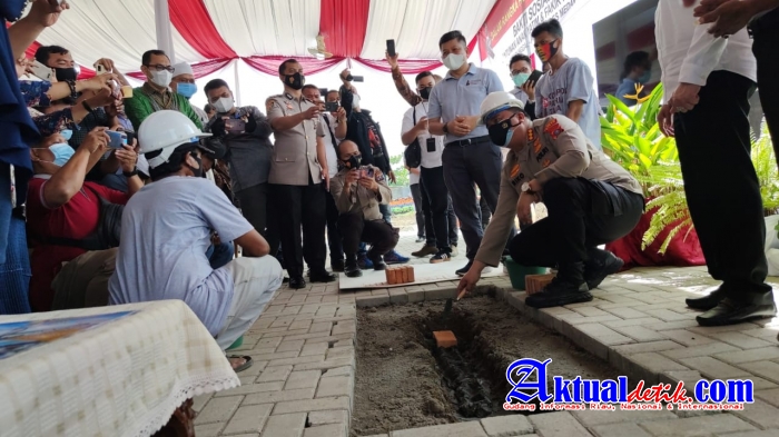 Peletakan Batu Pertama Perumahan Anggota Polri Polrestabes Medan Oleh Kapolrestabes Medan
