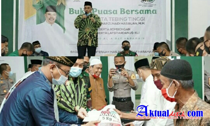 Walikota dan Masyarakat Tebing Tinggi bersama Peserta Lansitardanus XLI 2021 Berbuka Puasa