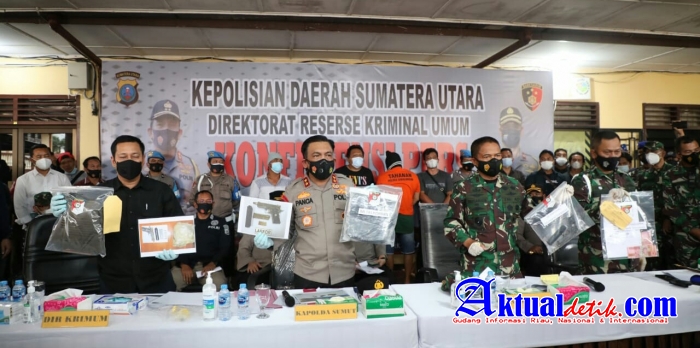 Kapolda Sumut Pimpin Press Rilis Kasus Penembakan Wartawan
