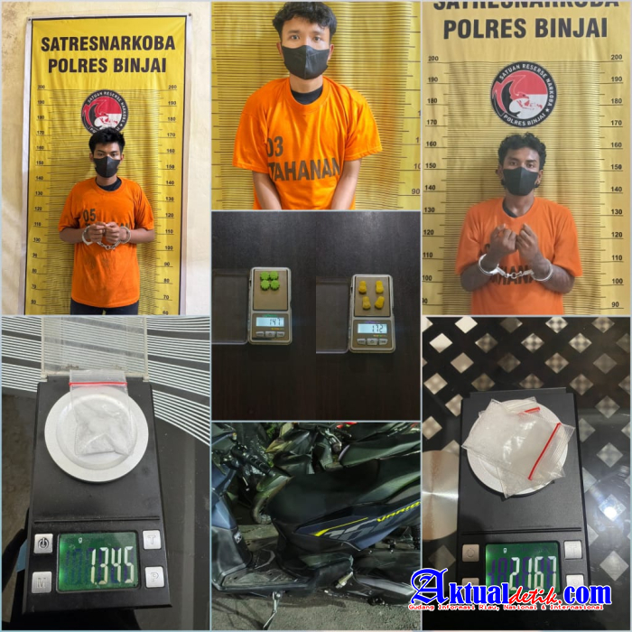 Dalam Sehari 3 Pengedar Narkoba Diamankan Polres Binjai Dari TKP Berbeda