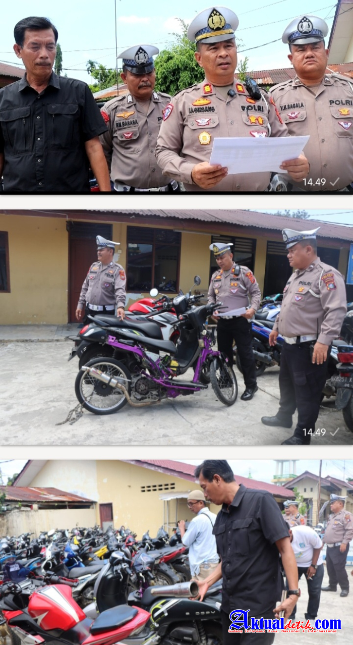 Polres Binjai Amankan 14 Unit Sepeda Motor Terlibat Aksi Balap Liar Dan Begal