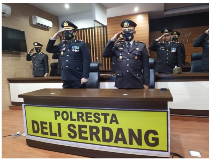 Polresta Deli Serdang Ikuti Upacara Hari Lahir Pancasila Secara Live di YouTube