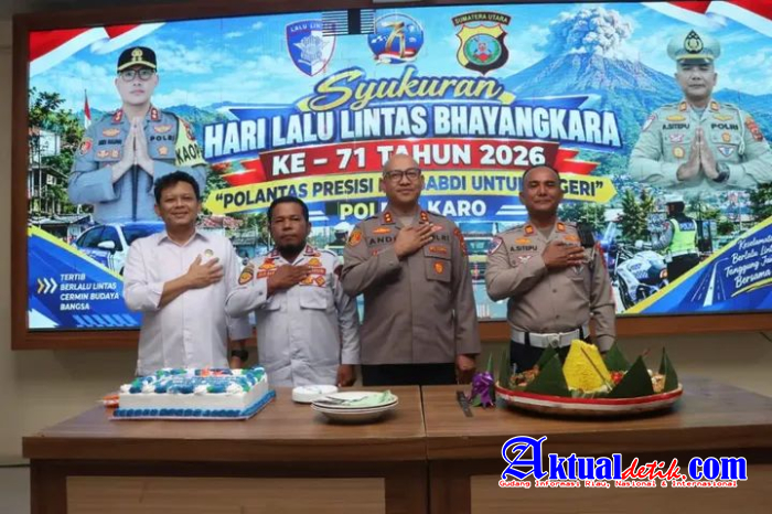 Polres Karo Gelar Syukuran Hari Jadi Lalu Lintas ke-71