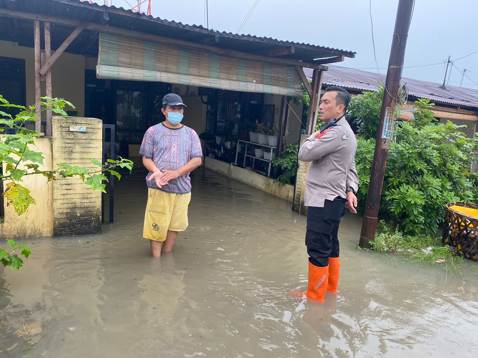 Tanggap Darurat Kapolresta Deli Serdang Cek Lokasi Banjir didaerah Wilayah Hukum Deli Serdang