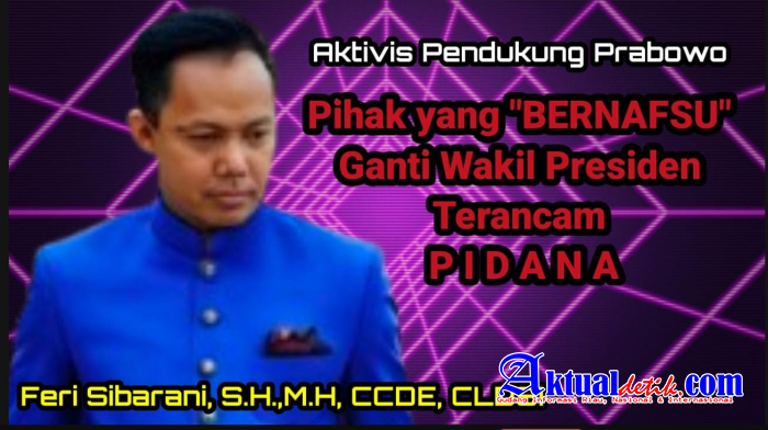 Aktivis Pendukung Prabowo Sebut, Oknum Mantan Jenderal TNI Terancam Pidana
