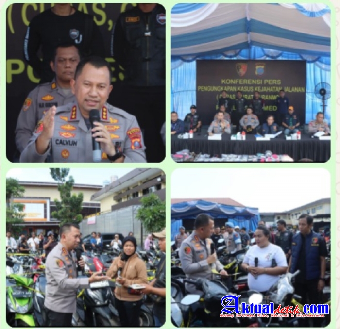 Sikat Habis Kejahatan Jalanan, Polrestabes Medan Bongkar 8 Gudang Ranmor, Tindak Tegas 37 Tersangka