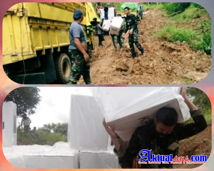 Perjuangan Babinsa Saat Pendistribusian Logistik Pilkada