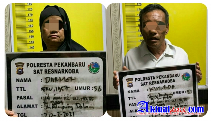 Satres Narkoba Polresta Pekanbaru Sikat sepasang tersangka Penyalahgunaan Narkotika jenis Sabu